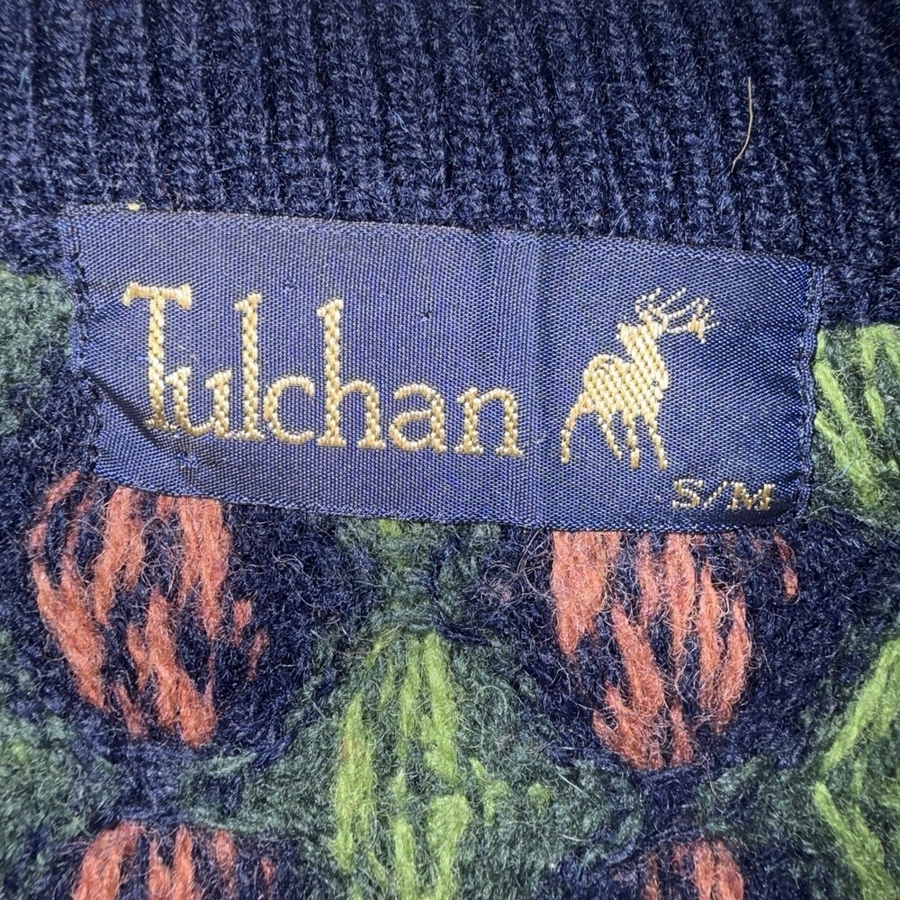 Vintage Tulchan Small/Medium Wool 3D Textured Floral Pattern Boho Cottagecore - Picture 4 of 6